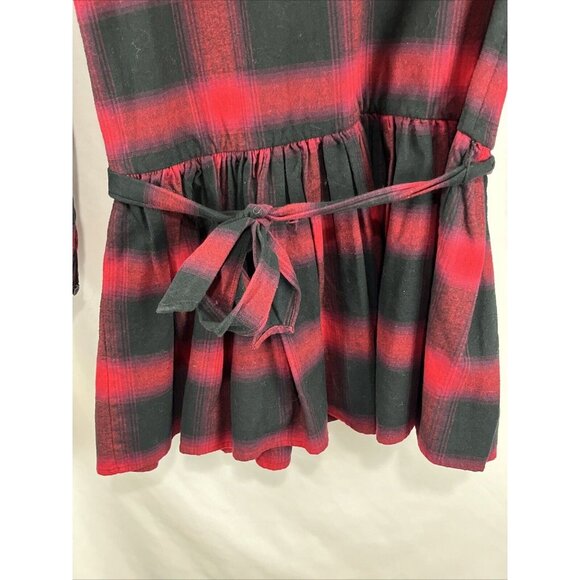 Ralph Lauren Plaid Flannel Dress Girls Size 16 Grunge Gorpcore - Picture 8 of 11